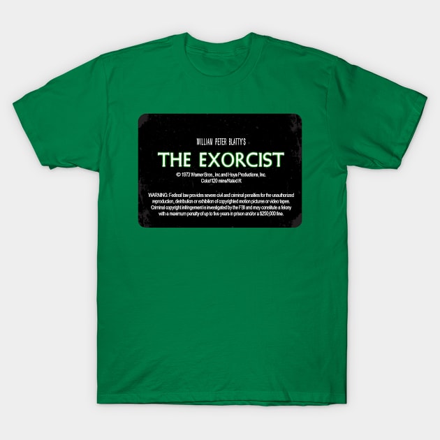 The Exorcist VHS Label T-Shirt by simon_maggots